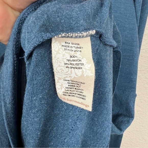 𝅺Soft Surroundings Tamara Tunic Style 2AV18 Blue Sz S - Picture 6 of 6